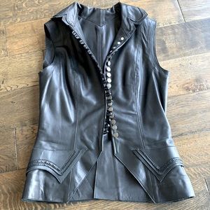 Stunning Taylor made Parisian leather vest